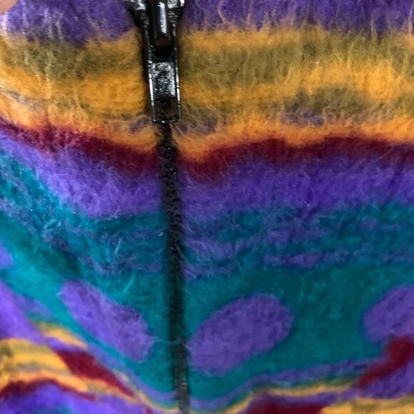 Jeans Wear Vintage Aztec Print Pullover, Hood, 1/4 Zip, 90s Indie Size Medium - Picture 3 of 16